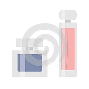 Fragnace spray bottle. Vector flat design illustration set photo