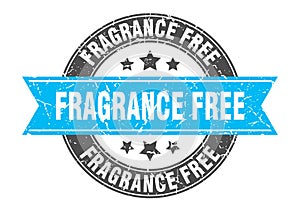 fragrance free round stamp with ribbon. label sign