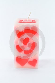 Fragrant candle for valentine photo