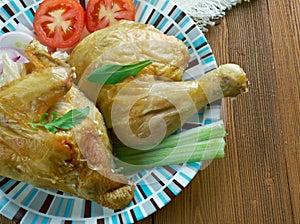 Fragrant chicken. photo