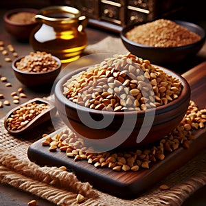 A fragrant fenugreek seeds, Ai generated image