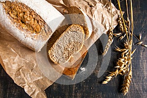 Fragrant fresh-baked rye bread