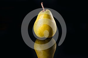 Fragrant pear on glass