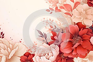 Fragrant Romantic floral outdoor background. Generate Ai