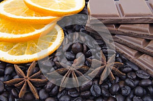 Fragrant spices, coffee, orange and chocolate