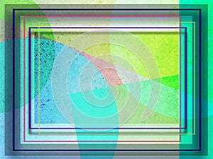 Frame on an abstract multicolor background for text.