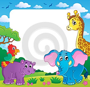 Frame with African fauna 1