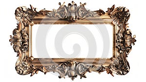 Frame with antique finish isolated on white