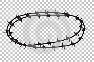 Frame - Barbed Wire - Oval 02 01B