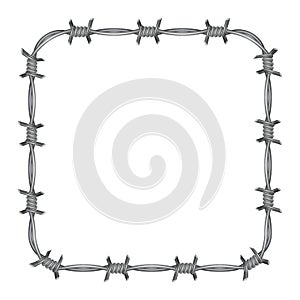 Frame barbed wire
