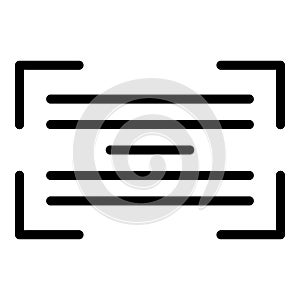 Frame barcode icon outline vector. Qr code