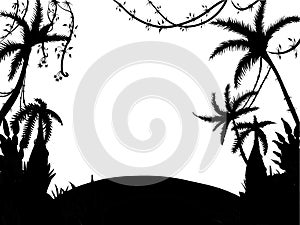 Frame black-white silhouette