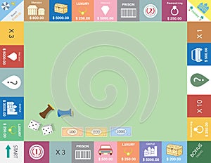 Frame of board game ,Funny frame,Board games,Vector illustrations photo