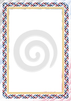 frame and border with Antigua and Barbuda flag