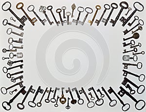 Frame or Border of Antique keys