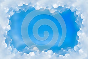 Frame Border Blue sky clouds