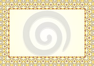 Frame - Border certificate with vintage ornament