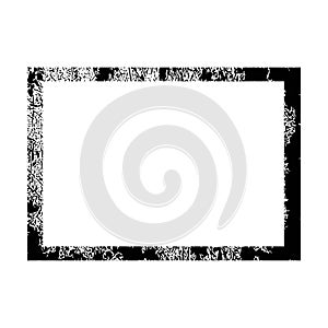 Frame border grunge shape icon, rectangle decorative doodle element for design in vector