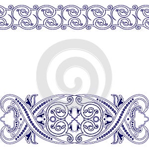 Frame border with paisley ornament .