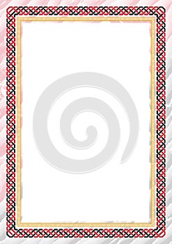 frame and border with Papua New Guinea flag