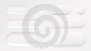 Frame button, white color set, minimal label message. Vector illustration