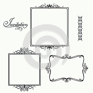 Frame with calligraphic scrolls.