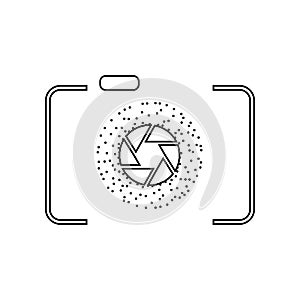 frame, camera, diaphragm icon. Element of Equipment photography for mobile concept and web apps icon. Outline, thin line icon for
