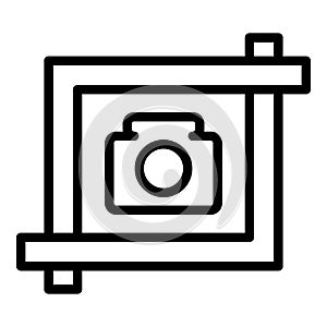 Frame capture icon outline vector. Screen image
