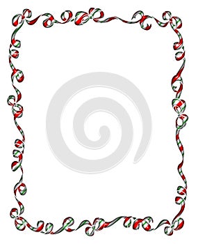 Frame of Christmas Ribbons and Bows