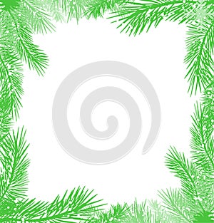 Frame of christmas tree branch