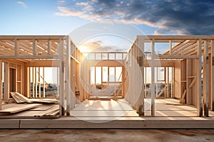 frame construction, wooden frame house, Wooden framework,