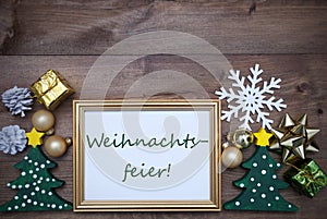 Frame With Decoration, Weihnachtsfeier Mean Christmas Party