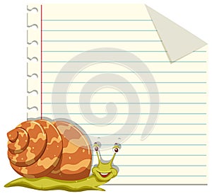 Frame design template with happy snail