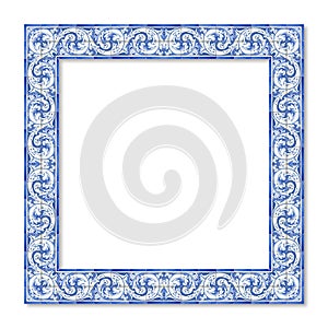 Frame design with typical portuguese decorations called