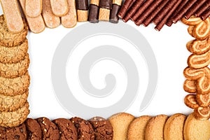 Frame from different biscuits