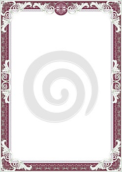 Frame for diploma or certificate.