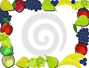 Frame for fake images or fluff with transparent background fruits on a transparent background