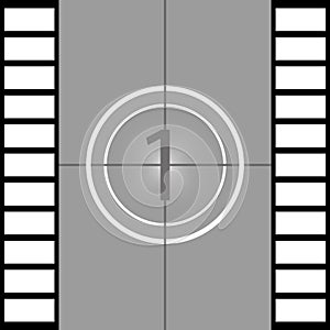 Frame film number. Cinema move background. Grunge background. Vector illustration. Stock image.