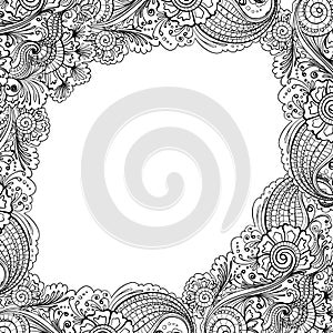 Frame flower pattern