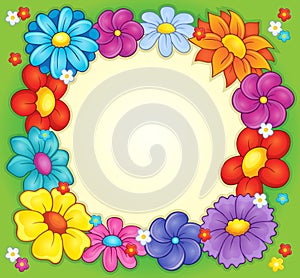 Frame with flower theme 2