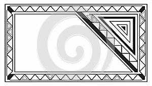 Frame with geometric pattern, decorative border and design element vector design Generative AI