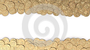 Frame with gold coins