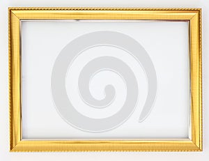 Frame gold on a white background.