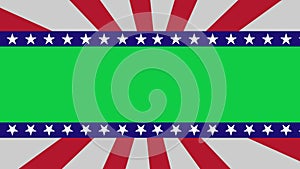 Frame green screen element stripes sunburst rotating background