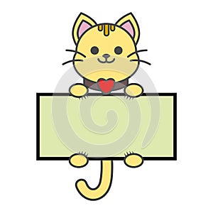 Frame with kitten, Cat icon