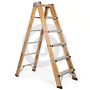 A-frame ladder isolated on white background