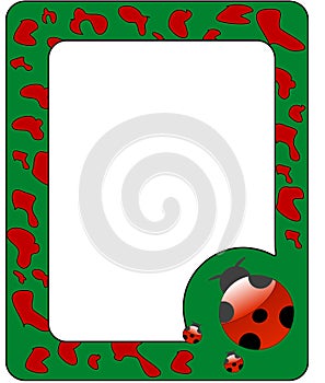Frame with ladybird.