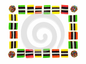Frame of Licorice Allsorts