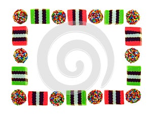 Frame of Licorice Allsorts