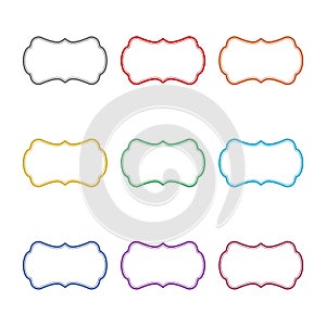 Frame line icon isolated on white background. Set icons colorful